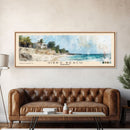 Gibbs Beach, Barbados Watercolor Print, Vacation Gift, Barbados Wall Art, Beach Painting, Beach Decor, Large Wall Art, Wood Frame Art