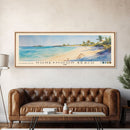 Honeymoon Beach, US Virgin islands Watercolor Beach Print, Vacation Gift, US Virgin islands Wall Art, Framed Canvas Print, Framed Beach Painting