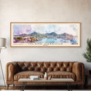 Island Harbour, Anguila Watercolor Print, Vacation Gift, Anguila Wall Art, Beach Painting, Beach Decor, Large Wall Art, Wood Frame Art