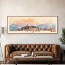 La Virgen, Chile Watercolor Beach Print, Vacation Gift, Chile Wall Art, Framed Canvas Print, Framed Beach Painting