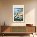 Bačvice, Croatia Watercolor Beach Print, Vacation Gift, Croatia Wall Art, Beach Painting, Beach Decor, Beach Painting