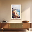 Bells Beach, Australia Watercolor Beach Print, Vacation Gift, Australia Wall Art, Framed Canvas Print, Framed Beach Painting