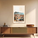 Favignana, Italy Watercolor Beach Print, Vacation Gift, Italy Wall Art, Framed Canvas Print, Framed Beach Painting