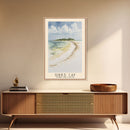 Gibbs Cay, Turks and Caicos Watercolor Beach Print, Vacation Gift, Turks and Caicos Wall Art, Framed Canvas Print, Framed Beach Painting