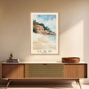 Île de Ré, France Watercolor Beach Print, Vacation Gift, France Wall Art, Beach Painting, Beach Decor, Beach Painting