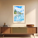 Mainau, Germany Watercolor Beach Print, Vacation Gift, Germany Wall Art, Beach Painting, Beach Decor, Beach Painting