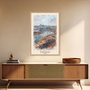 Zhuhai, China Watercolor Print, Vacation Gift, China Wall Art, Beach Painting, Beach Decor, Large Wall Art, Wood Frame Art