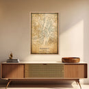 Budapest Hungary map print poster or framed canvas, Budapest map print poster canvas, Budapest map print poster canvas, Vintage Travel Art