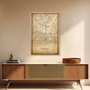 Denver map print poster canvas, Colorado map print poster canvas, Denver city map print poster canvas, framed road map art, office decor