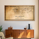 Los Angeles Vintage Map Print | Los Angeles Map | California Map Art | Los Angeles City Road Map Poster | Distressed / Retro LA Street Art