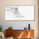 Corpus Christi Street Map, Texas Map, Map Print, Minimalist Art, Wall Art, Canvas Art, Homeschool Gifts, College Dorm Décor, Tiny Home Décor