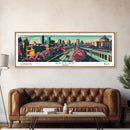 Dallas Texas Panoramic Travel Poster Canvas Print