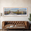 San Jose California Panoramic Print, Artistic Framed Canvas Print, City Travel Poster, Home Decoration, Office Wall Art