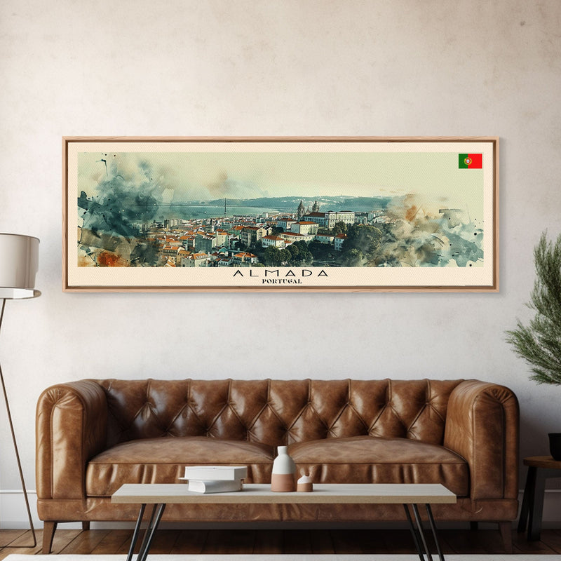 Alicante Spain Travel Art, City Art, Framed Canvas Print or Metal Wall Art, Europe Travel Poster, Panoramic Wall Art, Extra Wide Wall Art