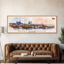 Ceske Budejovice Czech Republic Wall Art, Panoramic Travel Poster, Panoramic Framed Canvas Print, City Wall Art, Wall Hanging Home Decor, Travel Art
