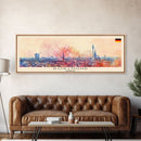 Dortmund Germany Wall Art, Panoramic Travel Poster, Panoramic Framed Canvas Print, City Wall Art, Wall Hanging Home Decor, Travel Art
