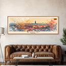 Iauliai Lithuania Travel Print Wall Art, Panoramic City Art, Travel Art, Wall Decor, Vacation Gift, Framed Canvas Print Or Metal Art