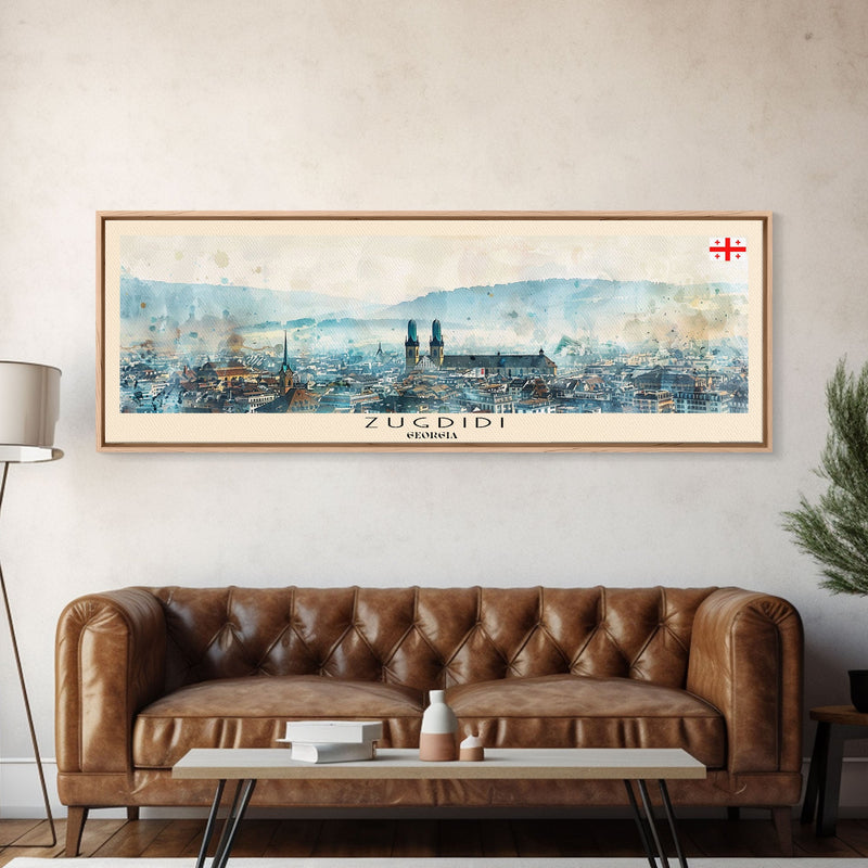 Zurich Switzerland Travel Art, City Art, Framed Canvas Print or Metal Wall Art, Europe Travel Poster, Panoramic Wall Art, Extra Wide Wall Art