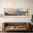 Elbasan Albania Travel Print Wall Art, Panoramic City Art, Travel Art, Wall Decor, Vacation Gift, Framed Canvas Print Or Metal Art