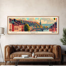 Namur Belgium Wall Art, Panoramic Travel Poster, Panoramic Framed Canvas Print, City Wall Art, Wall Hanging Home Decor, Travel Art
