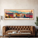 Stockholm Sweden Travel Art, City Art, Framed Canvas Print or Metal Wall Art, Europe Travel Poster, Panoramic Wall Art, Extra Wide Wall Art