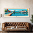 Bilbao Spain Wall Art, Panoramic Travel Poster, Panoramic Framed Canvas Print, City Wall Art, Wall Hanging Home Decor, Travel Art