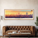 Bochum Germany Panoramic Travel Poster, Framed Canvas Print or Metal Wall Art, Travel Art, Home Decor, Panoramic Painting, Midcentury Art