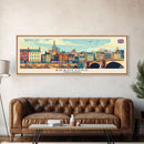 Bradford United Kingdom Travel Print Wall Art, Panoramic City Art, Travel Art, Wall Decor, Vacation Gift, Framed Canvas Print Or Metal Art