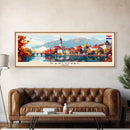 Karlovac Croatia Travel Art, City Art, Framed Canvas Print or Metal Wall Art, Europe Travel Poster, Panoramic Wall Art, Extra Wide Wall Art