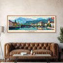 Lucerne Switzerland Travel Art, City Art, Framed Canvas Print or Metal Wall Art, Europe Travel Poster, Panoramic Wall Art, Extra Wide Wall Art