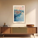 Brescia Italy Travel Poster Framed Canvas Print, Cityscape Art, Wall Decor, Travel Print, Watercolor Painting, Boho Style Art