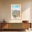 Elche, Spain Vibrant Framed Canvas Print. Stunning Wall Art for Living Room or Bedroom Decor, Spanish Travel Poster Art.