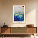 Hanover Germany Cityscape Framed Canvas Print, Wall Art for Living Room Decor, Office Art, Home Decor, Skyline Poster Art, Travel Poster Art