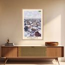 Horlivka Ukraine Winter Town Art, Framed Canvas Wall Art, Home Decor, Living Room Decor, Snowy Landscape Poster, Wall Art, Travel Poster Art