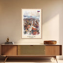 Kayseri Turkey Urban Landscape, Framed Canvas Print, Travel Poster, Wall Art, Home Decoration, Cityscape Decor, Living Room Art, Turkish City