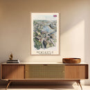 Newcastle United Kingdom Framed Canvas Print, Urban Travel Poster, Watercolor Painting, Cityscape Wall Art, Home Decor, Unique Art