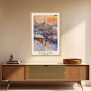 Poltava Ukraine Travel Poster Framed Canvas Print, Watercolor Painting, Scenic Wall Art, Home Decor, Ukrainian Landscape, Vibrant Art