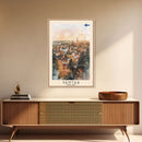 Vantaa Finland Travel Poster Framed Canvas Print, Watercolor Painting, Urban Wall Art, Home Decor, Finnish Cityscape, Modern Art