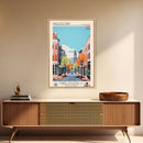 Apeldoorn Netherlands Travel Poster Framed Canvas Print, Midcentury Modern Art, Pop Art Wall Decor, Home Decor, Vacation Gift, Living Room Art