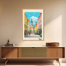 Radom Poland Travel Poster Framed Canvas Print, Midcentury Modern Art, Pop Art Wall Decor, Scenic Living Room Art, Bedroom Decor