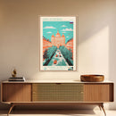 Saint Petersburg Russia Travel Poster Framed Canvas Print, Midcentury Modern Art, Pop Art Wall Decor, Home Decor, Office Decoration