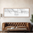 Panoramic Glendale City Map, California Art, Map Print, Minimalist Wall Art, Canvas Art, Housewarming Gift, Street Map Art, Closing Gift