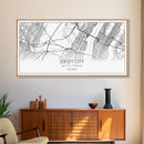 Jersey City Map, New Jersey Map, Map Art, Modern Art, Wall Art, Canvas Art, Wall Art Prints, Office Wall Art, Gift For Couples, Room Décor