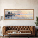 Lake Manitoba Framed Canvas Print, Lake House Decor, Panoramic Wall Art, Travel Poster, Stunning Lake Painting, Modern Art