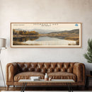 Morphy Lake New Mexico Framed Canvas Print, Lake House Decor, Panoramic Wall Art, Travel Poster, Scenic Landscape Painting, Contemporary Art