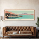 Lake Mead Arizona Nevada Framed Canvas Print, Panoramic Wall Art, Midcentury Modern, Pop Art, Living Room Decor, Travel Poster
