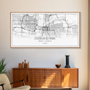 Overland Park City Map, Kansas Art, Map Print, Minimalist Wall Art, Wall Art, Canvas Art, Gift For Realtor, Boho Wall Hanging, Southern Art