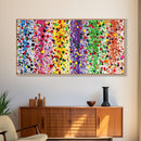 Rainbow Splatter Art, Framed Canvas Print, Graffiti / Splatter Painting, Colorful Decor, Ally Art, Polka Dot Wall Art