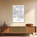 Chandler Street Map, Arizona Map, City Map Art, Modern Art, Wall Art, Canvas Print, Canvas Wall Art, Home Office Art, Housewarming Gift