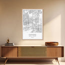 Glendale Street Map, Arizona Map, City Map Art, Minimalist Art, Wall Art, Canvas Print, Black And White Map, Above Bed Art, Wanderlust Gift